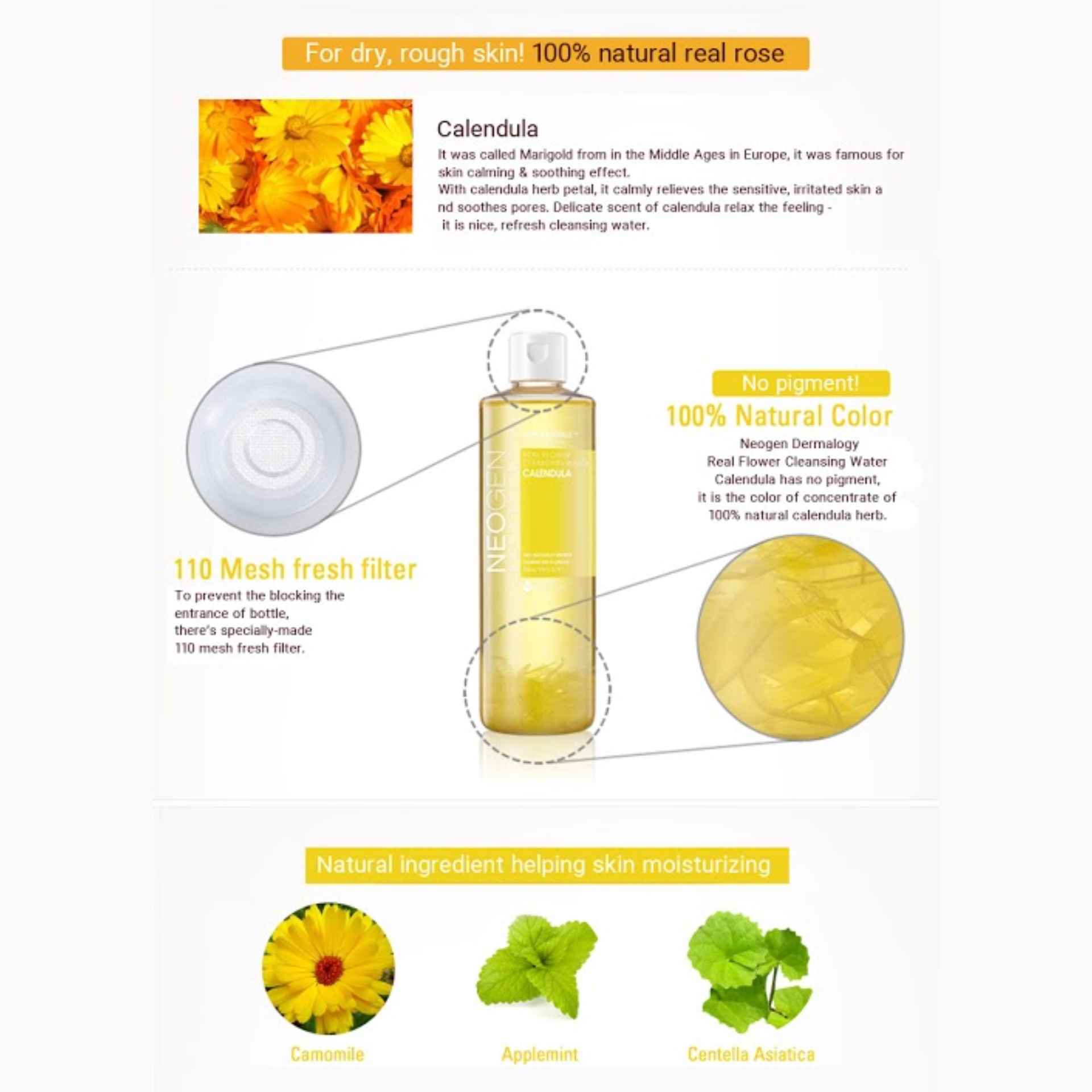 [NEOGEN] Real Flower Cleansing Water Calendula