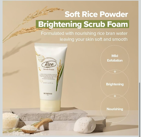 [SKINFOOD] Rice Daily Brightening Scrub Foam