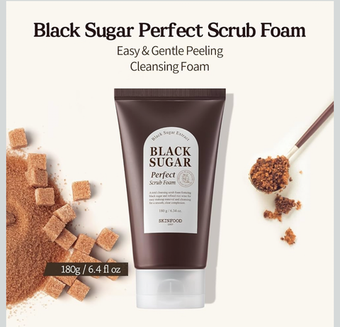 [SKINFOOD] Black Sugar Perfect Scrub Foam