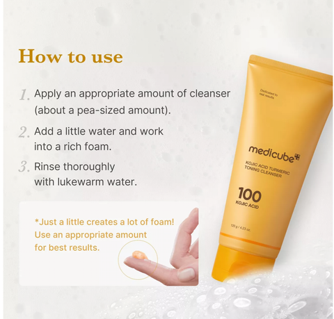 [MEDICUBE] Kojic Acid Turmeric Toning Cleanser