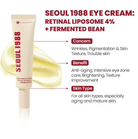[KSECRET] Seoul 1988 Eye Cream: Retinal Liposome 4% + Fermented Bean
