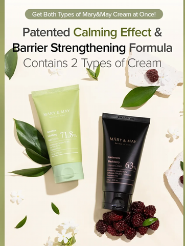 [MARY & MAY] Soothing Gel Cream + Idebenone Blackberry Cream Duo Set
