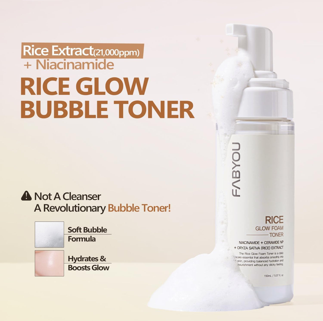 [FABYOU] Rice Glow Foam Toner