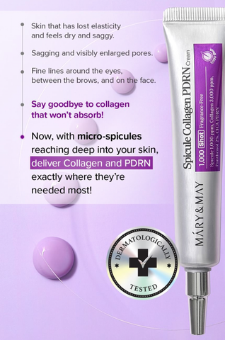 [MARY & MAY] Spicule Collagen PDRN Cream - 1000 Shot