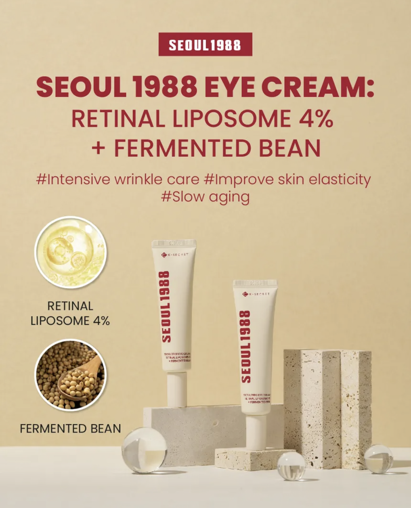 [KSECRET] Seoul 1988 Eye Cream: Retinal Liposome 4% + Fermented Bean