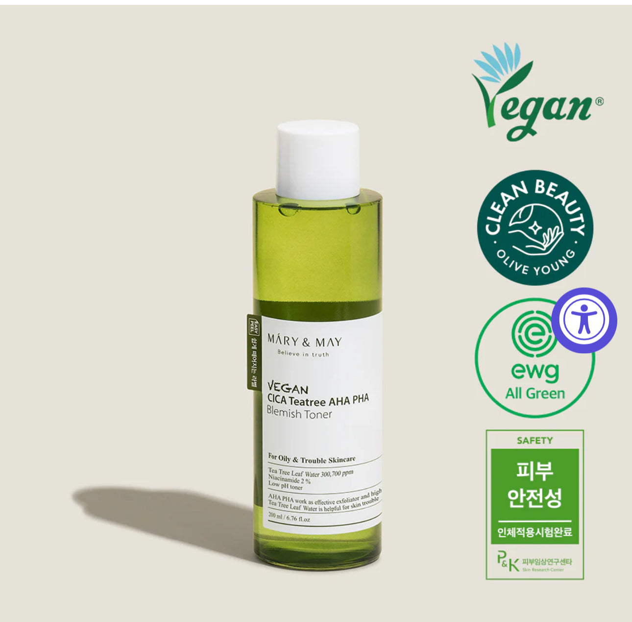 [MARY & MAY] Vegan Cica Tea Tree AHA PHA Toner - Thuy Nhung Shop