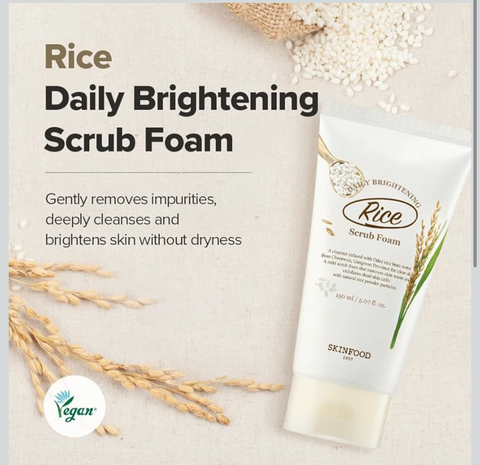 [SKINFOOD] Rice Daily Brightening Scrub Foam