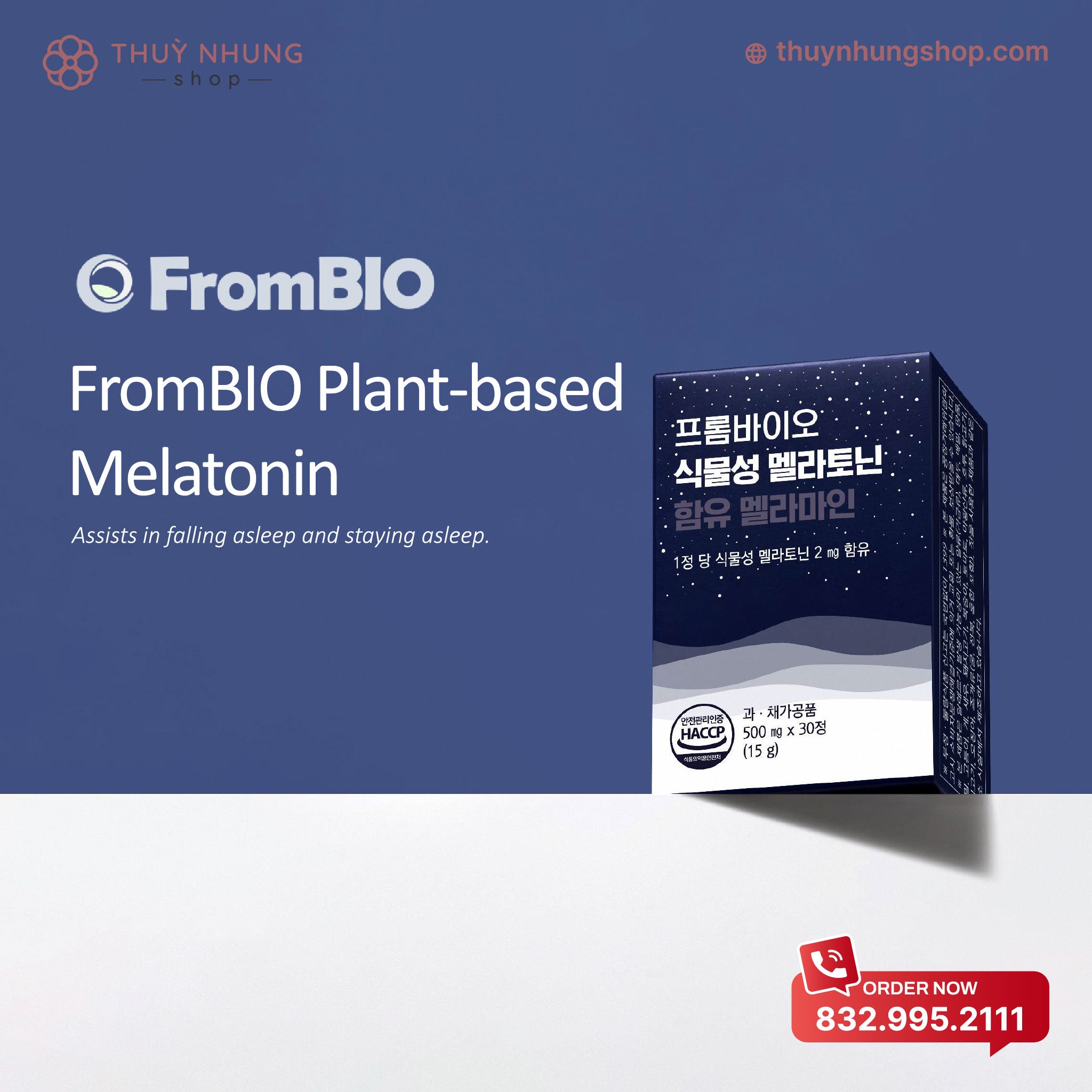 [FromBIO] Melatonin từ thực vật (500mg x 30 / hộp)