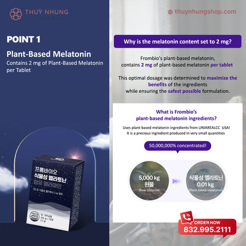 [FromBIO] Plant Based Melatonin (500mg x 30 / box)