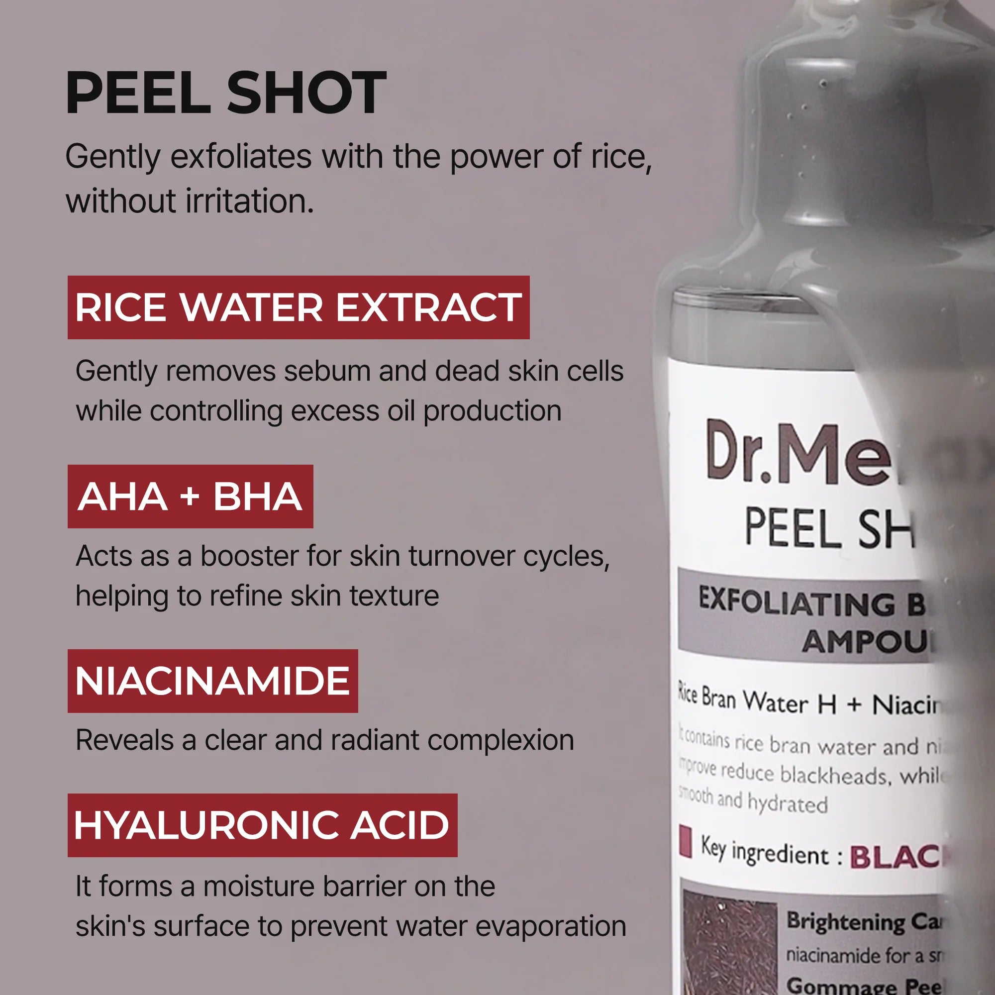 [Dr.Melaxin] Peel Shot Exfoliant Black Rice Ampoule - Thuy Nhung Shop