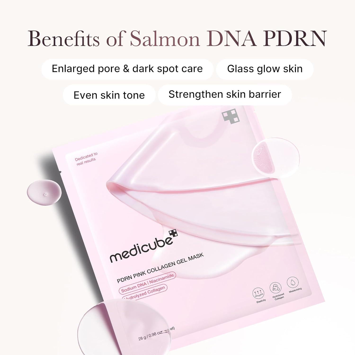 [MEDICUBE] PDRN Pink Collagen Gel Mask Set 4pcs