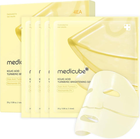 [Medicube]Kojic Acid Turmeric Brightening Gel Mask Set 4pcs