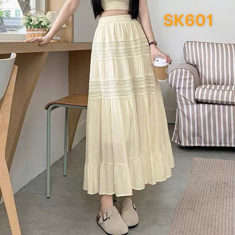 Skirt SK601 Kem - Thuy Nhung Shop
