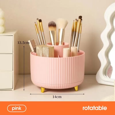 360° Rotating Makeup Brush Organizer