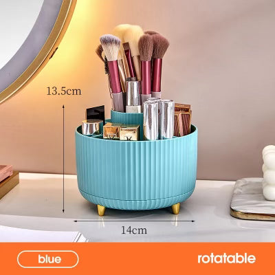 360° Rotating Makeup Brush Organizer