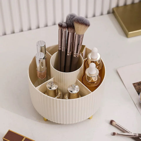 360° Rotating Makeup Brush Organizer