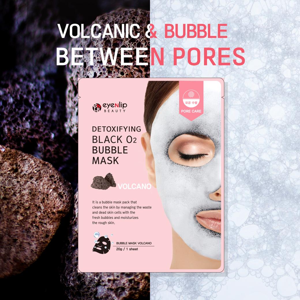 [EYENLIP] Black O2 Bubble Mask #Volcanic *1ea - Thuy Nhung Shop