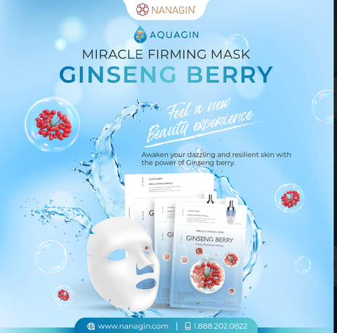 [NANAGIN] Aquagin - Ginseng Berry Miracle Firming Mask - Thuy Nhung Shop