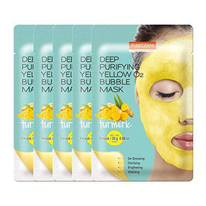 [PUREDERM] Deep Purifying Yellow O2 Bubble Mask 0.88oz - Thuy Nhung Shop